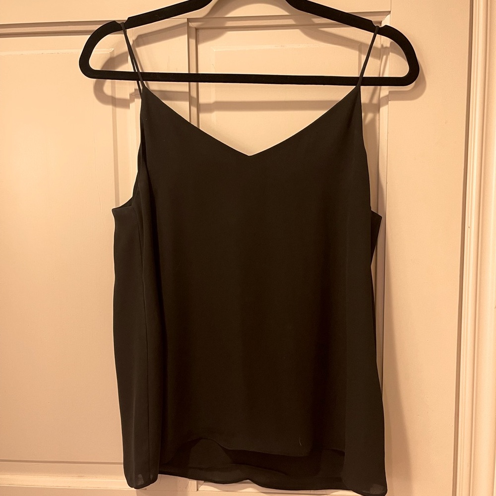 H&M Black Flowy Tank Top Size: 8